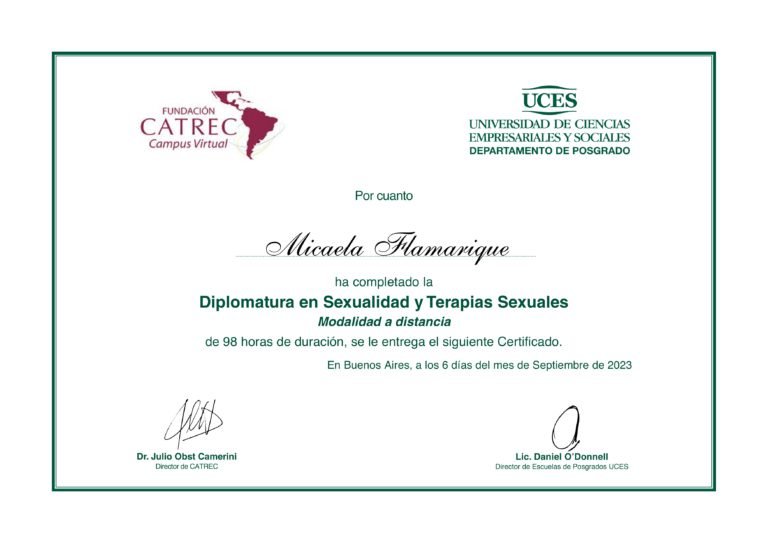 diplomatura en sexualidad y terapias sexuales