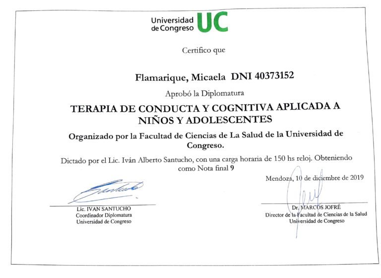 formacion en terapia de conducta y cognitiva aplicada a ninos y adolescentes